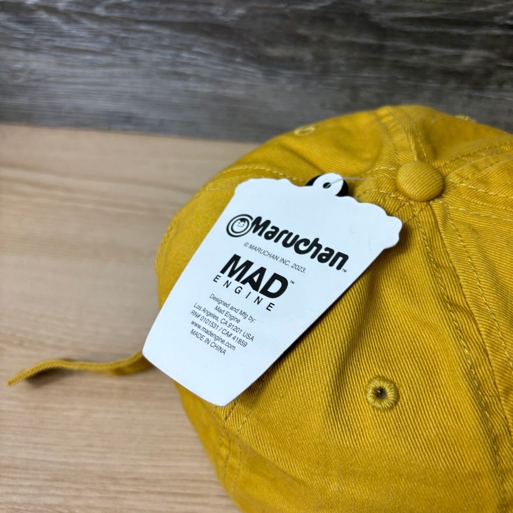 Ramen Hat Cap Strap Back Yellow Top Ramen Cup Noodles Adjustable NWT - Picture 8 of 11